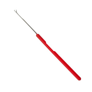 Micro Plastic Latch Crochet Hook Needle Red Color <strong>Handle</strong> For Braiding Hair Extension Weaving Dreadlocks Making Wig Sewing Tools - Product Image 2
