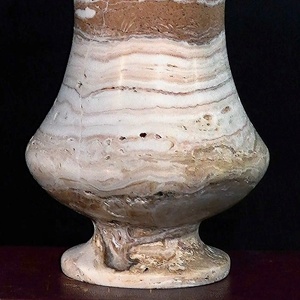 Concisely Designed <strong>White</strong> <strong>Jade</strong> Cave Natural Travertine Stone Vases for Centerpieces Wedding Dinner Table Party Desktop Decor - Product Image 2