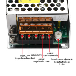 MZMW Brand Model S-75-<strong>5</strong> 110V/220VAC <strong>Input</strong> 75W 5VDC 15A <strong>Output</strong> MINI <strong>Switching</strong> Power Supply CCTV Led Driver - Product Image 3