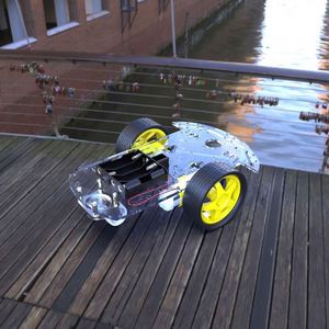 Studie 2WD Motor Smart Robot Auto Chassis Kit mit Acryl Speed Encoder Batterie kasten für Ardui - Product Image 4