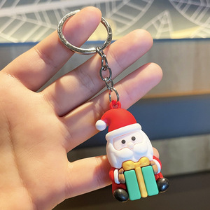 热卖圣诞老人圣诞树钥匙扣可爱聚氯乙烯卡通钥匙扣新年装饰圣诞钥匙扣 - Product Image 5