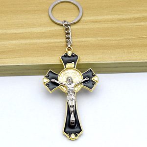Mecrt Catholic Jesus <strong>Cross</strong> Pendant <strong>8</strong>*4.5cm Saint Benedict Crucifix <strong>Cross</strong> for Necklace Keychain Making - Product Image 5