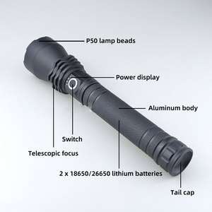 Siêu sáng sạc <span class=keywords><strong>Led</strong></span> đèn pin lumens cao USB sạc Hợp kim nhôm torchlight cho cắm trại trường hợp khẩn cấp không thấm nước - Product Image 4