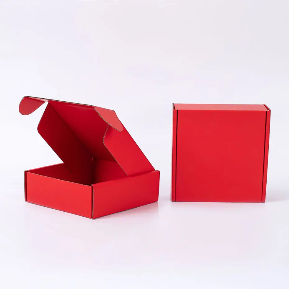 Cajas de regalo cosméticas de crema facial de embalaje elegante rojo caja de embalaje de papel de cartón corrugado