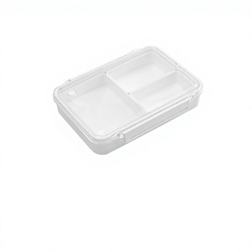 White-950ml compartment lunch box