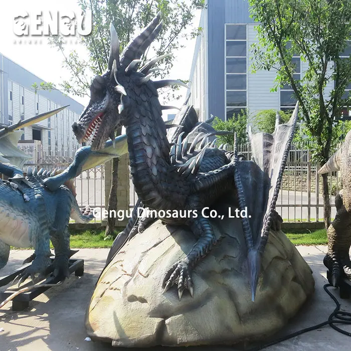 Mecánica dragón estatua LifeSize modelo Animal