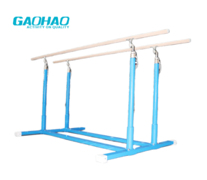 GAOHAO profesyonel jimnastik paralel bar üst düzey yarışmalar takviyeli çerçeve ve ahşap kaplama fiberglas rayları. - Product Image 1