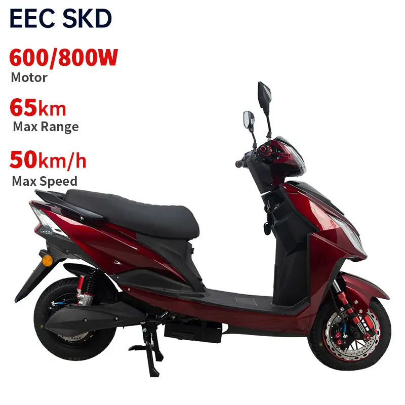 EEC CKD sepeda motor listrik otomatis, 10/12 inci 600/800watt 40-50km/h kecepatan 45-65km jangkauan listrik terjangkau