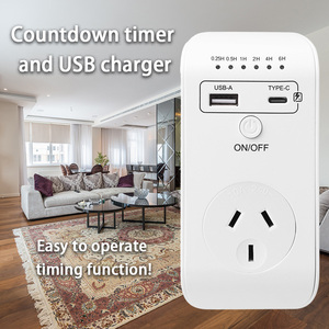 AU Plug New Smart presa di temporizzazione Controller automatico spegnimento programmabile conto alla rovescia interruttore con USB Type-C - Product Image 2