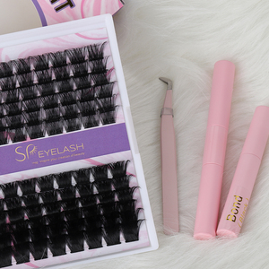 Sp cash diy lash ערכת 240 יחידות lash אשכולות lash סט הרחבות ריסים בודדים ערכת עם קשר ואטום ומוליכים - Product Image 1