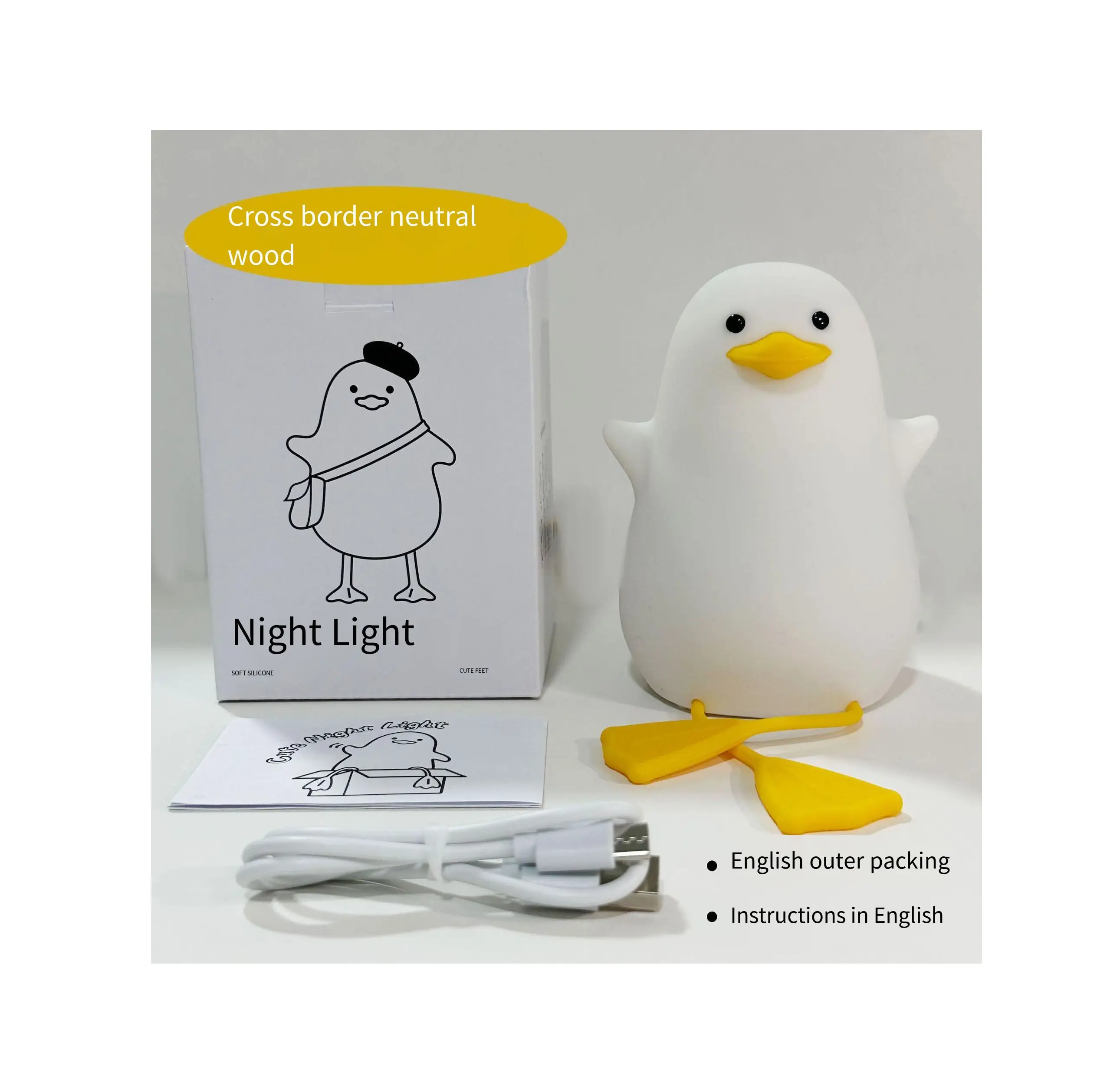 Lampada da notte Touch Baby Nursery con Timer lampada da lettura ricaricabile lampada a induttanza Touch con supporto per telefono luce decorativa a Led