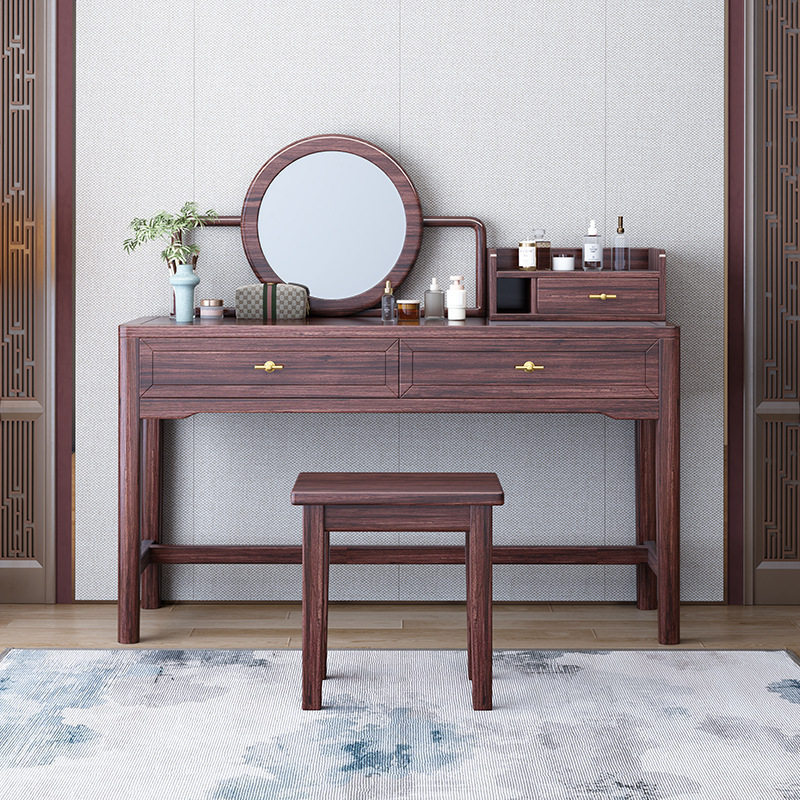 Coiffeuse, miroir et tabouret