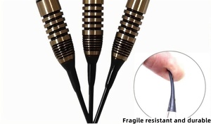 ダーツアクセサリー,12個2BA糸ソフトダーツチップカスタムビニール袋付き - Product Image 3