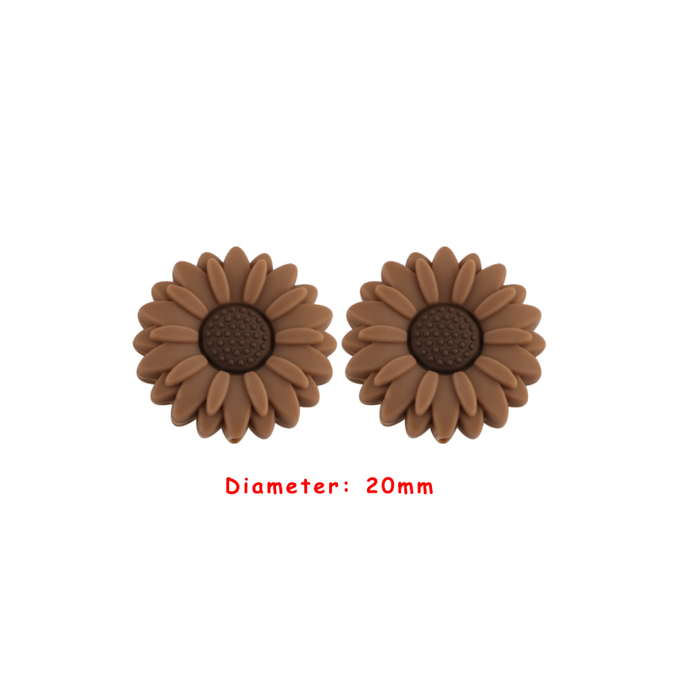 chrysanthemum Focal bead Camel SA140