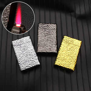 红色火焰气体补充金属锤图案方形冷打火机 - Product Image 6