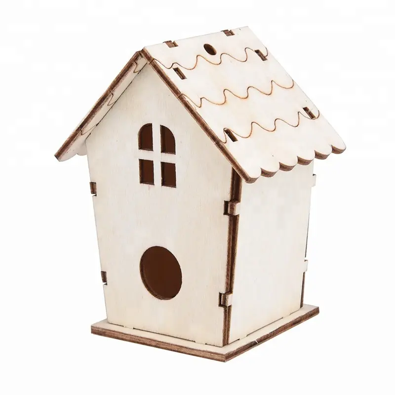 طيور إبداعية رائعة للمنزل صندوق خشبي معلق على شكل عش صندوق طيور للطيور في المنزل