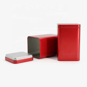 Bán buôn tùy chỉnh vuông quà tặng trà cà phê đóng gói container có nắp đậy kim loại tin có thể - Product Image 2