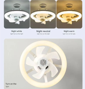 智能超亮发光二极管吊扇可变三速调光家用静音强风摇头功能 - Product Image 2