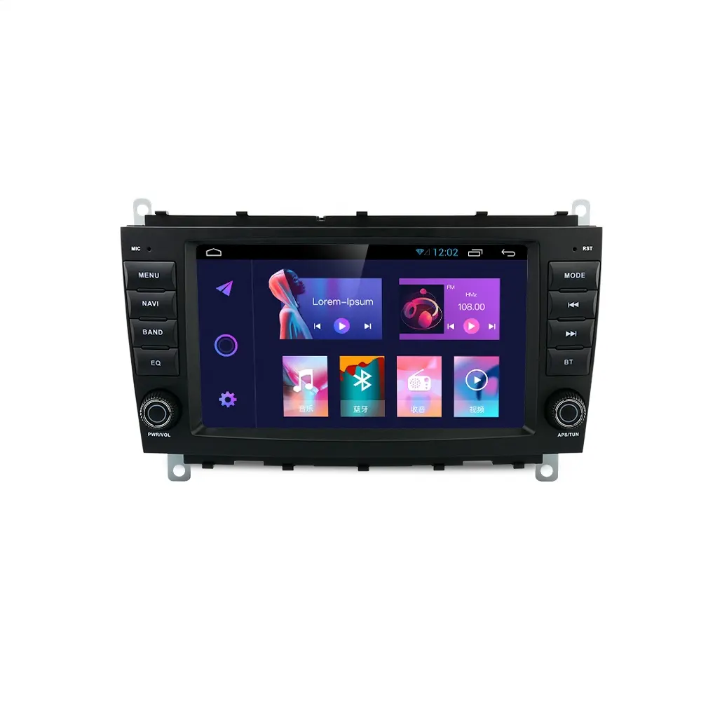 Lettore multimediale per AUTO Android da 8 pollici Radio GPS per Mercedes Benz classe CLK W209 CarPlay AUTO SWC 4G navigazione Stereo BT