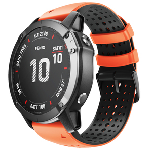 Eraysun 26mm Quick Release Breathable Silicone Strap for Garmin <strong>Fenix</strong> 7X/6X /6X Pro/5X /5X Plus/<strong>3</strong>/3HR - Product Image 2