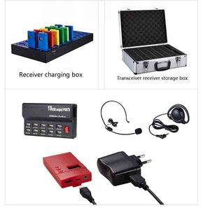 Sistema de comunicación inalámbrico portátil de alta calidad, audio, guía bidireccional, auriculares traseros, tourguide para guía
