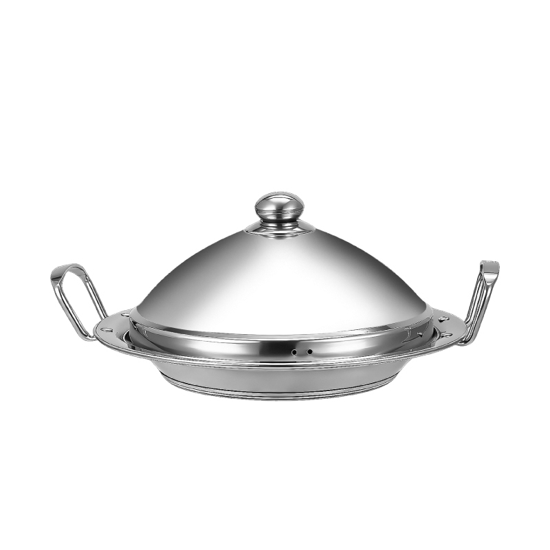 Tagine argentée avec deux anses