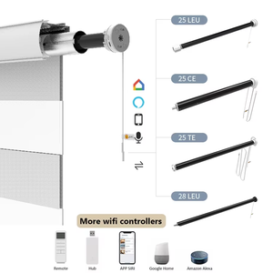 Persianas enrollables eléctricas de cebra, estilo de diseño francés, función de privacidad, persianas enrollables motorizadas, tela de protección solar para oficina, Control Alexa - Product Image 5