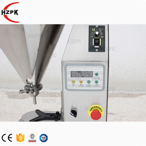 Hzpk เครื่องผสมและบรรจุผงเครื่องเทศขวดเครื่องสำอางขนาดเล็กกึ่งอัตโนมัติ