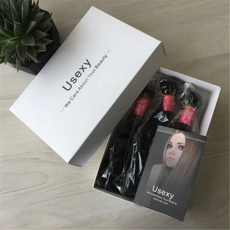 Venta al por mayor, personalización para extensión de cabello humano, logotipo personalizado, etiqueta de caja