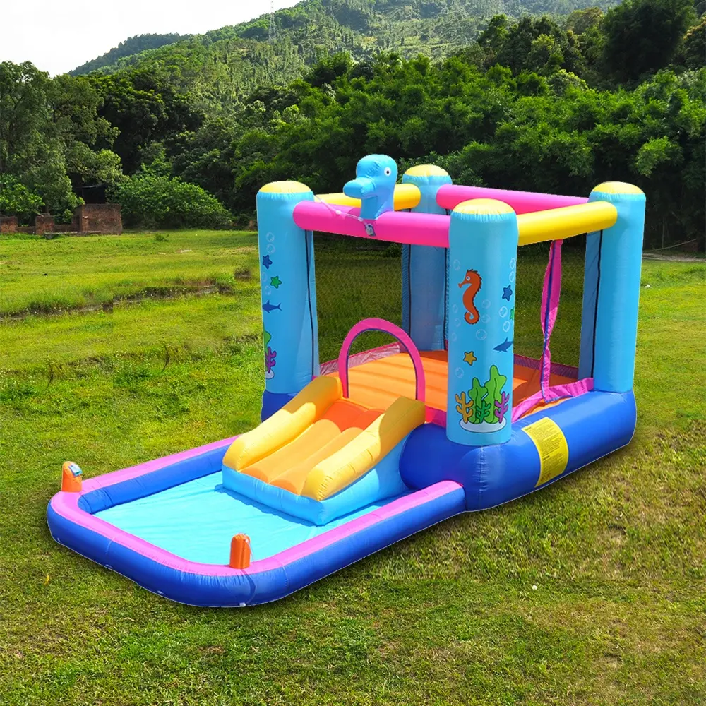 Parc aquatique gonflable avec toboggan piscine gonflable toboggan château gonflable jouets en peluche