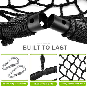 ZOSHINE Tree Swing with Safe <strong>Spider</strong> Web Saucer <strong>Net</strong> Outdoor Swing with Hanging Straps for Backyard Use
