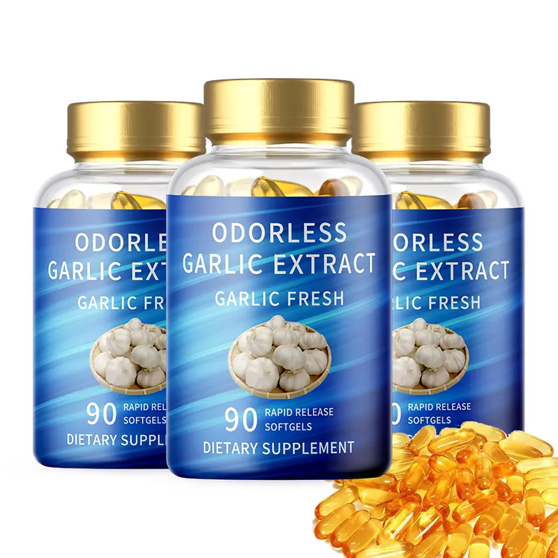 Commercio all'ingrosso olio di aglio Capsule integratore alimentare cardiovascolare Immune salute aglio capsula di olio di aglio estratto Vegan Softgel