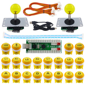 2 игрока светодиодная аркадная игра DIY Kit PC MAME Raspberry Pi светодиодная Кнопка файтинг Джойстик контроллер Нулевая задержка USB кодировщик Retropie