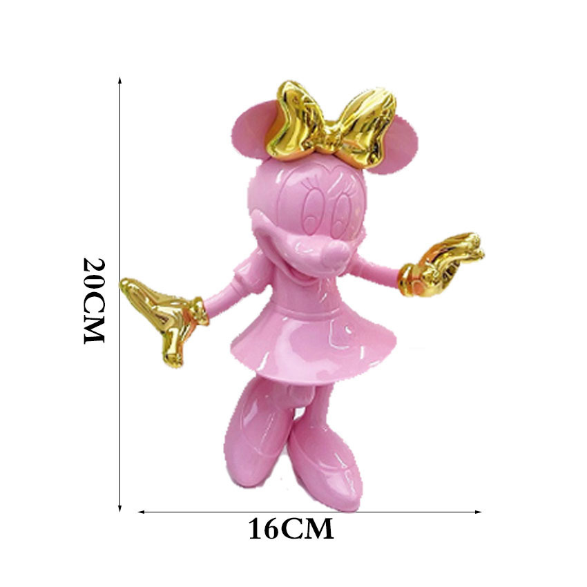 Minnie rose + doré 20cm