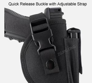 पुरुषों का सामरिक सार्वभौमिक होल्स्टर 1680 डी नायलॉन मल्टी-फंक्शनल छिपे हुए कैरी बाएं साइड बेल्ट पाउच टिकाऊ आउटडोर उपयोग के लिए - Product Image 4