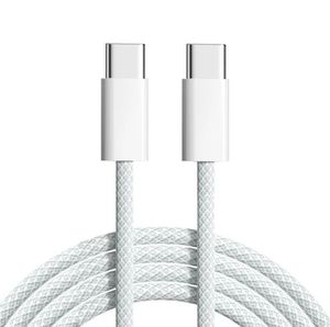 60W USB C C şarj aleti kablosu tip C hızlı şarj örgülü PD kablo iphone 15 16 serisi lPad hava Pro MacBook Pro