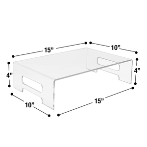 Customized <strong>Multi</strong> <strong>Functional</strong> Acrylic Laptop Riser Furniture End <strong>Table</strong> Monitor Stand With Carry Handles - Product Image 3