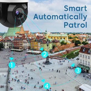 Compatible Hik 8MP 4K HD IP66 Profesional Automático Detección de movimiento Infrarrojo PTZ Ip Cámara de seguridad