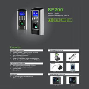 ZK SF200 controllo di accesso autonomo e tempo biometrico di registrazione dell'impronta digitale dipendenti presenza macchina schermo a colori - Product Image 5