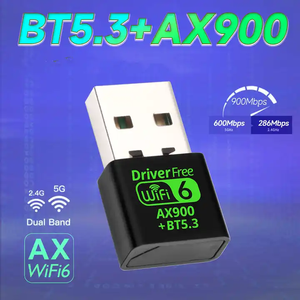 Toptan tak ve çalıştır USB WIFI 6 Dongle AX900 kablosuz ağ kartı 900Mbps USB2.0 wifi 6 ve mavi-diş 2 bir combo dongle - Product Image 4