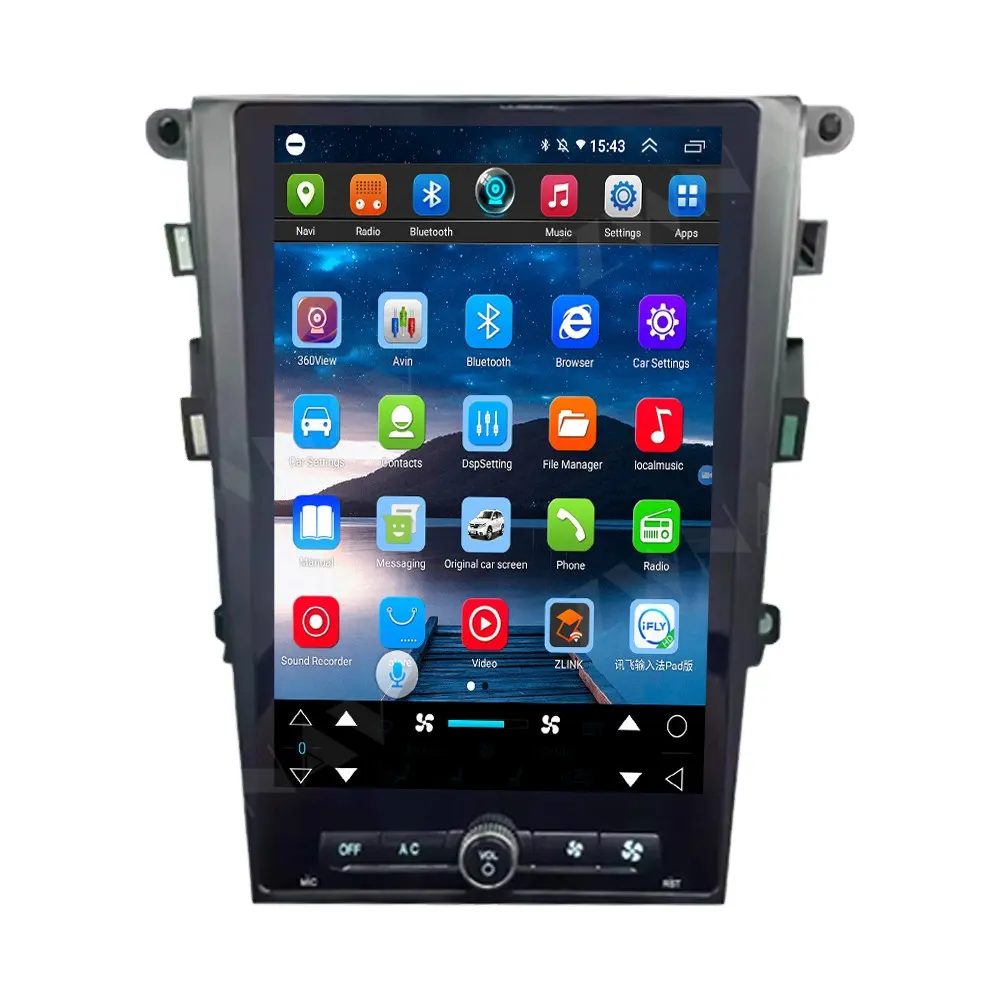 راديو سيارة 12.1 بوصة ذو وحدة رئيسية لتشغيل الوسائط المتعددة يعمل باللمس بنظام أندرويد 13.0 لسيارة فورد مونديو 2007-2012 مشغل سيارة GPS Navi مزود باستريو