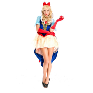 Yetişkin kar beyaz seksi Cosplay <span class=keywords><strong>Fantasia</strong></span> cadılar bayramı kostümleri kadınlar için prenses elbise fantezi parti elbise