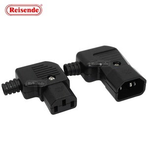 High Quality <strong>IEC</strong> 320 C14 90 Degree Angled Rewireable <strong>Connector</strong> Male Plug Adapter Plug - Product Image 5