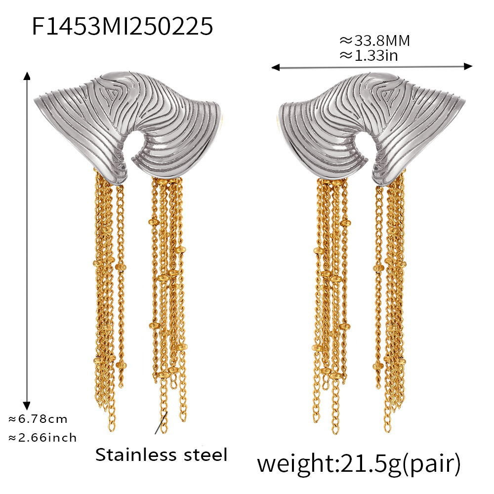 F1453-steel earrings