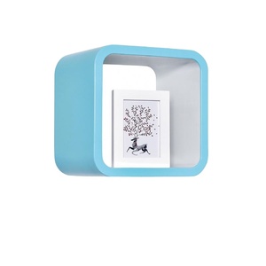 Caja de almacenamiento de apilamiento funcional, juego de estante de cubo decorativo de montaje en pared - Product Image 1