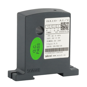 Acrel-transductor de Corriente CA monofásico BA10- AI/V, aislamiento de corriente de CA 0-50A a salida analógica a DC0-5V con fuente de alimentación de 12V/24V - Product Image 2