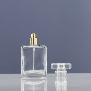 BYPE by PERFUME <strong>25ml</strong> 30ml 50ml 100ml <strong>Flat</strong> Square <strong>Empty</strong> Glass Perfume <strong>Bottle</strong> Spray Perfume Atomizer <strong>Bottles</strong> With Acrylic Caps - Product Image 3