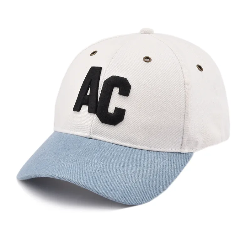 Özelleştirilebilir new york satın İki ton letter a düz konfeksiyon yıkanmış pamuk snapback beyzbol şapka kap şapka