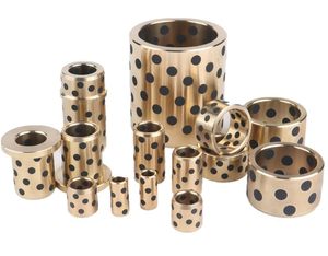 Buje de bronce con tapón de grafito personalizado, bujes de cobre de grafito, 1 buje de cobre de grafito tipo JDB - Product Image 4