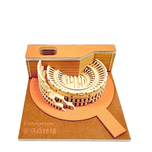 热销备忘录便签精美罗马斗兽场3D纸质雕刻便签出口 - Product Image 1